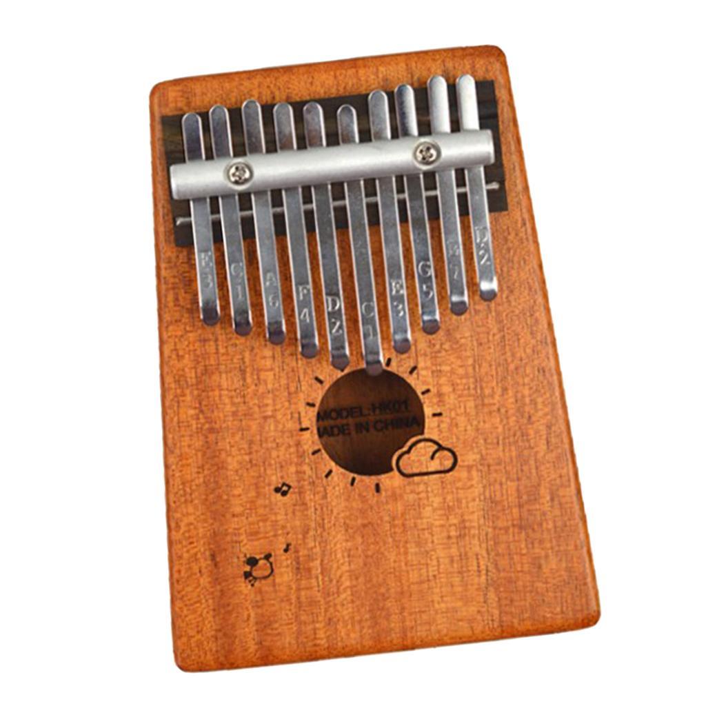 10 Key Kalimba Thumb Piano Mbira Solid Wood Musical Percussion