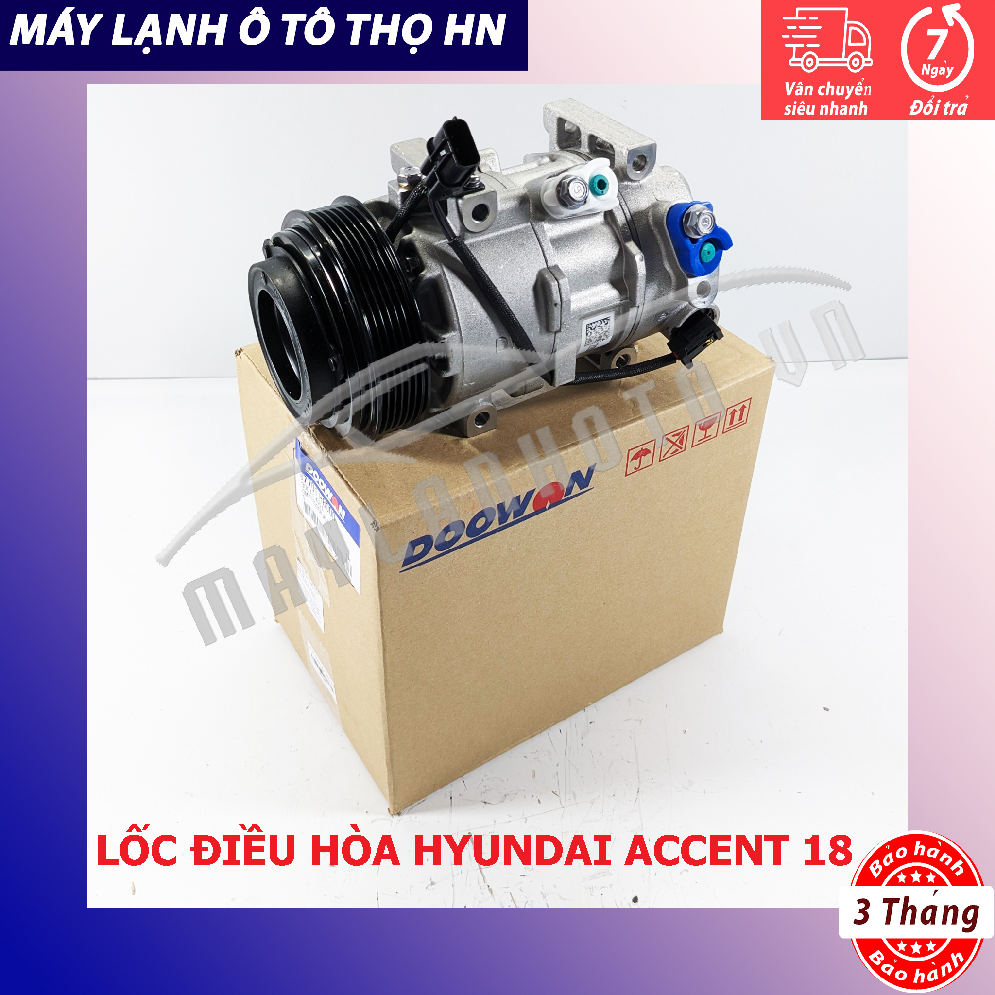 Lốc điều hòa (block,máy nén) Hyundai Accent 2018 2019 2020 Hàng xịn Hàn Quốc 18 19 20 97701-H8000