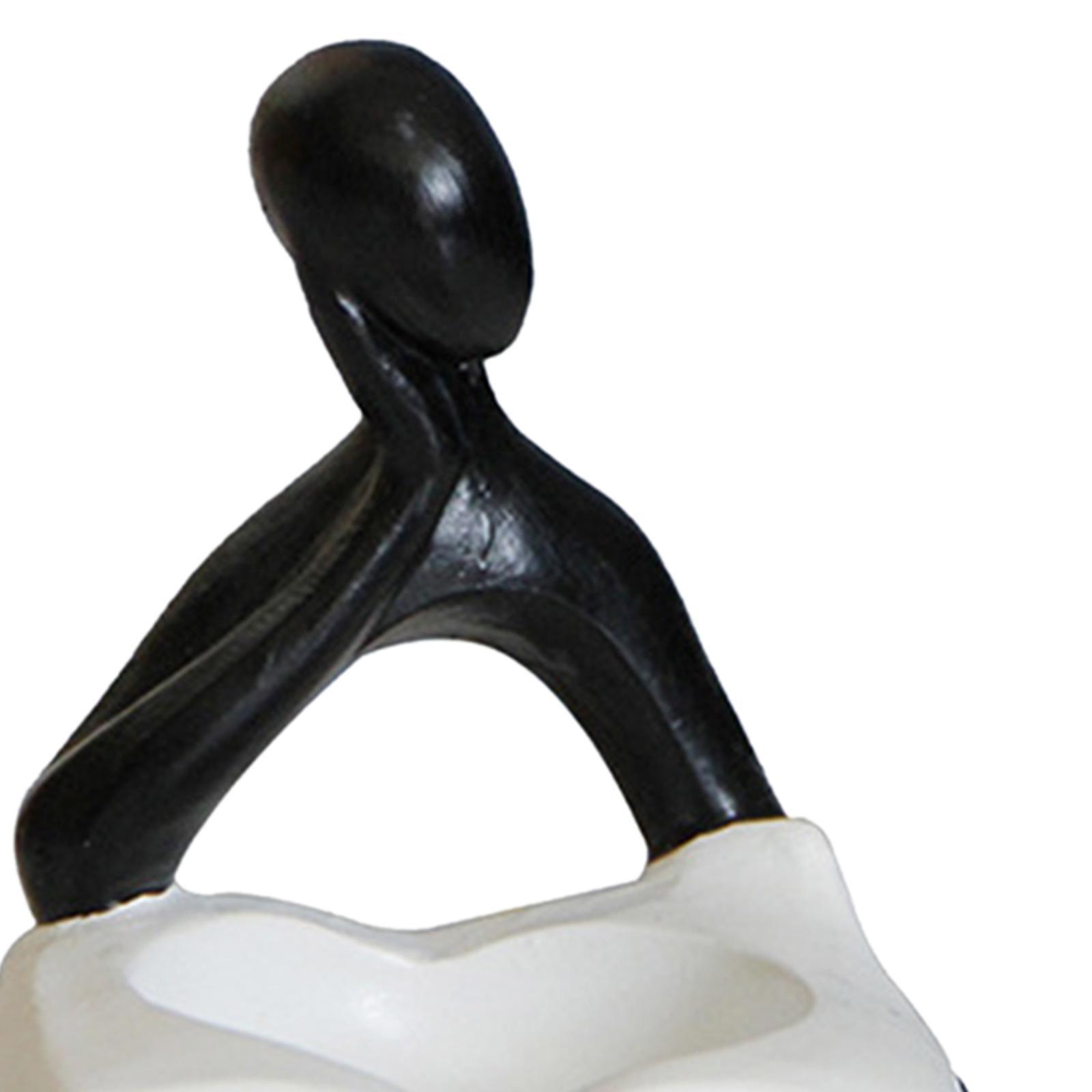 Nordic Candle Holder Thinker Statue Resin Figurine Home Party Decoration