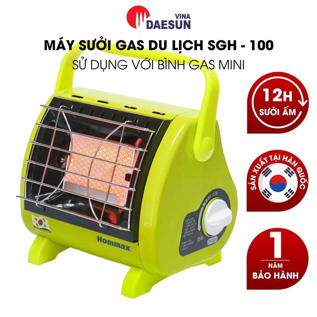 Máy Sưởi Gas Du Lịch Hàn Quốc SGH - 100 | Sưởi Ấm Suốt 12H | Đầu Đốt Sứ Hồng Ngoại | Hàng Chính Hãng