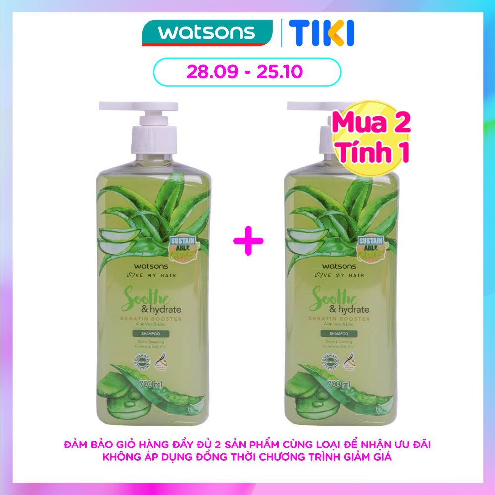 Dầu Gội Watsons Aloe Vera Lilac Shampoo 700ml