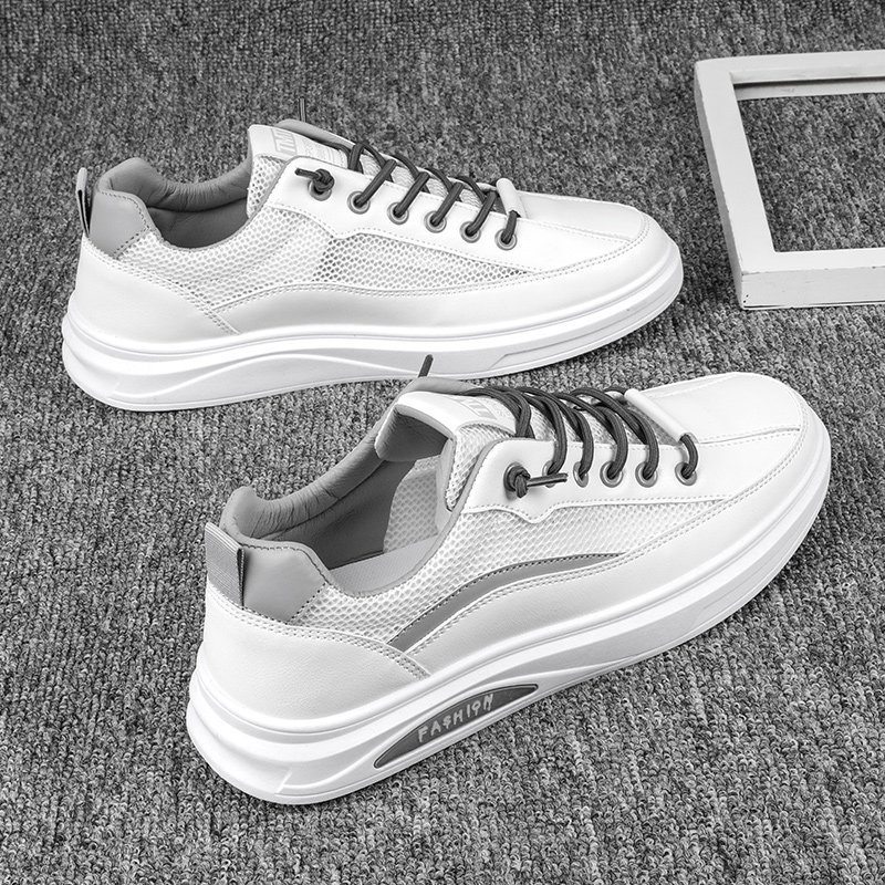 Giày sneaker nam chất liệu da cao cấp kết hợp lưới thoáng khí, phong cách trẻ trung năng động 2023