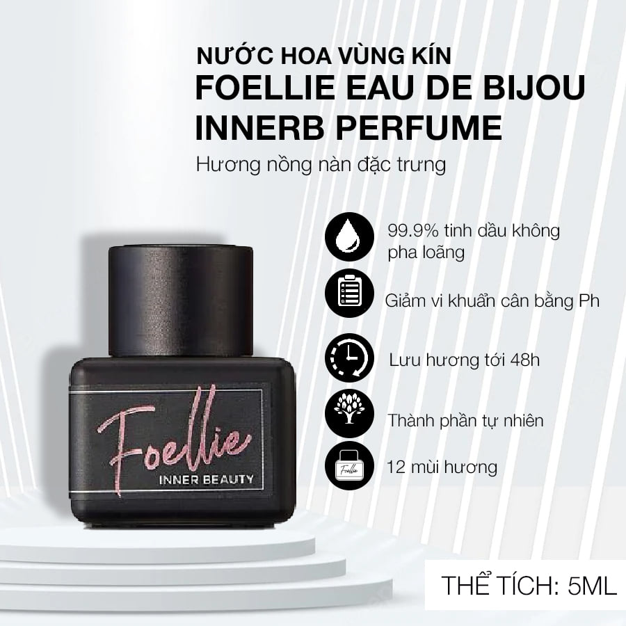 Nước hoa vùng kín FOELLIE EAU DE BIJOU INNER PERFUME 5ML- Màu đen