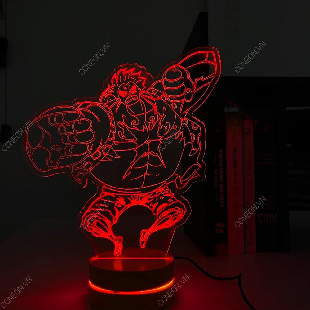 Đèn Led 3D Anime - Đèn Led 16 Màu Hình Nhân Vật Hoạt Hình, Đèn Ngủ Led 3d, Cảm Ứng , Điều Khiển Từ Xa