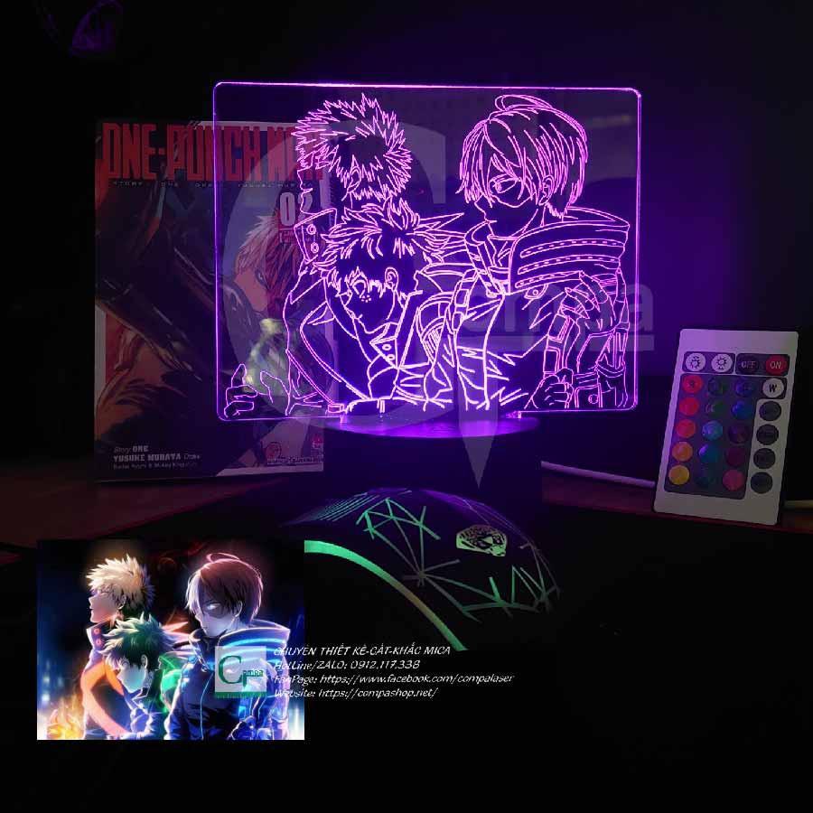 Đèn Ngủ My Hero Academia Katsuki Bakugo x Izuku Midoriya x Shoto Todoroki AMHA9901 16 MÀU TÙY CHỈNH