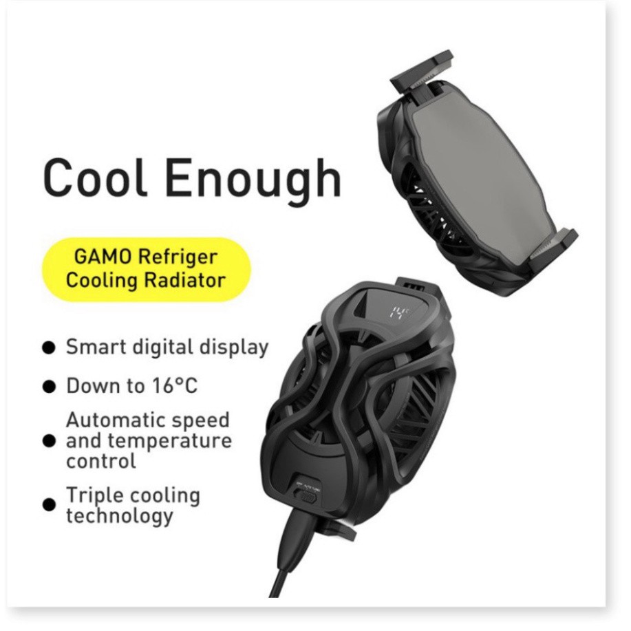 Quạt Tản Nhiệt Điện Thoại GAMO Refriger Cooling Radiator GA06 Giảm Ngay 10 Độ - Chính Hãng Baseus