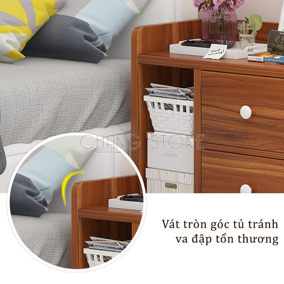 Tủ gỗ đầu giường 3 ngăn kéo - gỗ ép nhập khẩu loại tốt, phủ nhựa menamin