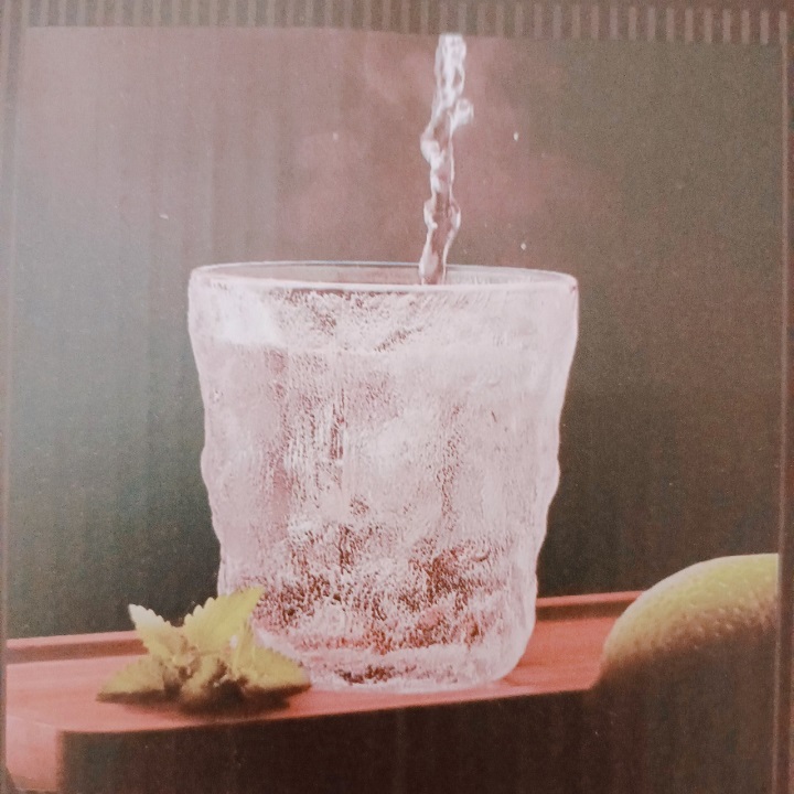 Bộ 6 Cốc Thủy Tinh decor chịu nhiệt vân nhám phong cách Hàn Quốc dung tích 290 ml cao cấp
