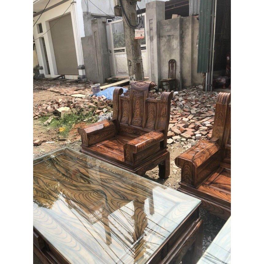 Bộ bàn ghế gỗ xoan phun giả mun - Đồ Gỗ Bình Long 0388639288