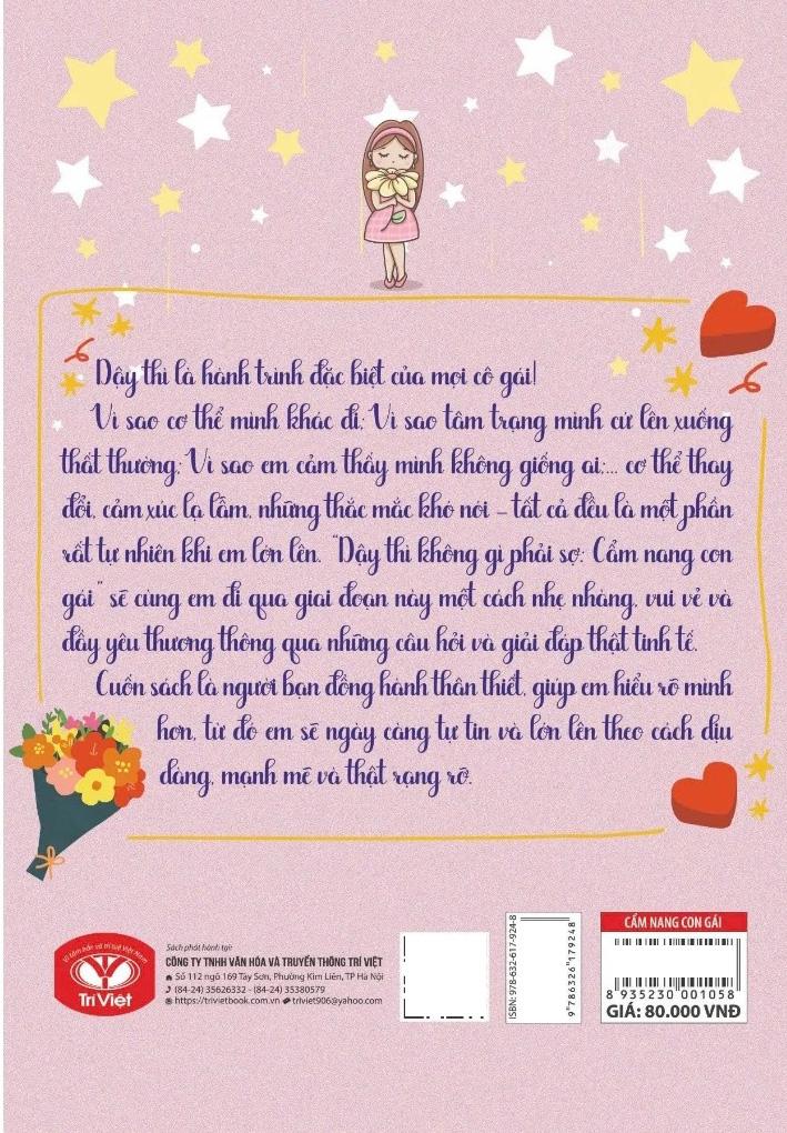 Sách - Dậy Thì Không Gì Phải Sợ - Cẩm Nang Con Gái