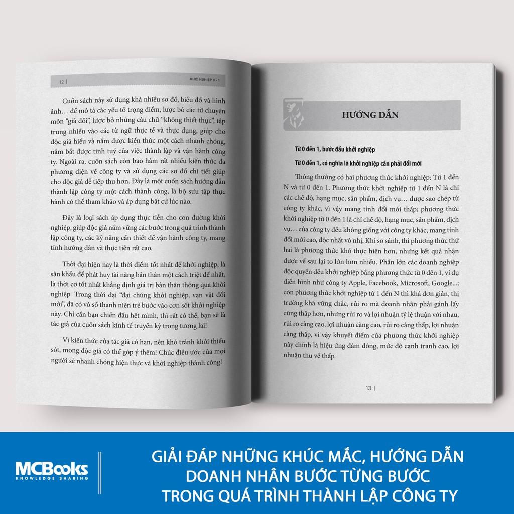 Sách - Khởi Nghiệp 0 – 1: Những Điều Không Thể Bỏ Qua Khi Khởi Nghiệp  - BizBooks