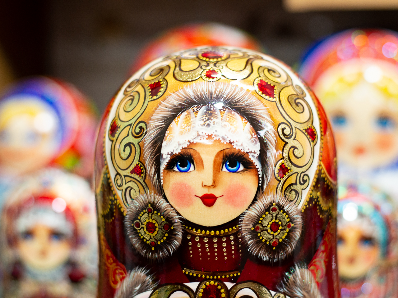 BỘ BÚP BÊ NGA MATRYOSHKA 10 LỚP CAO 26CM HOA VĂN "CHUYỆN CỔ TÍCH PUSHKIN" CỰC ĐẸP VÀ SANG TRỌNG