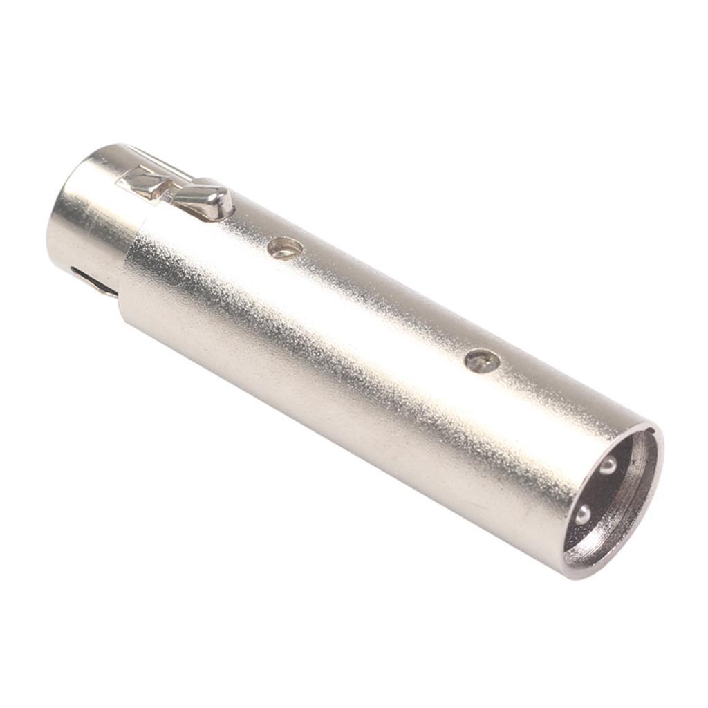 2Pcs XLR 3 Pin Male to 5 Pin Female Audio Line Adapter Interconnect Connector