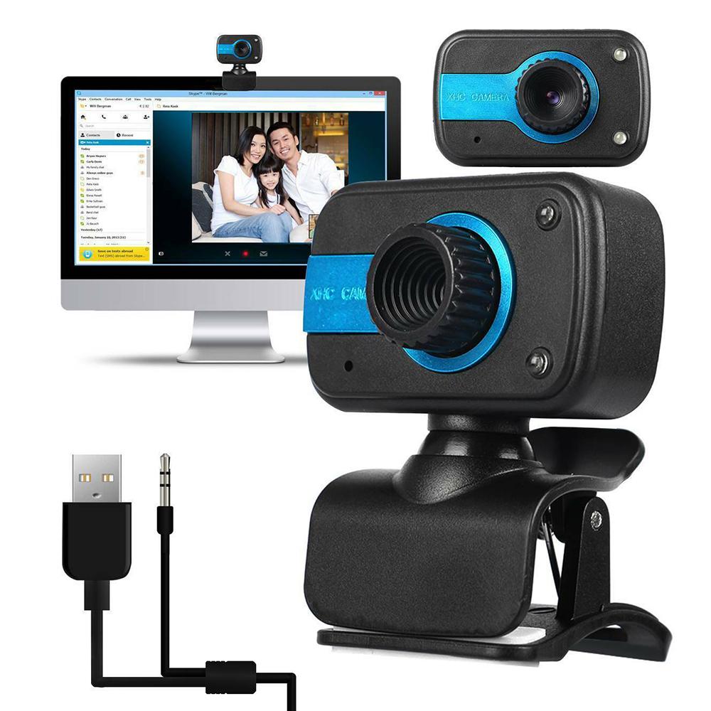 USB 2.0 Digital Web Camera Clip-on with Microphone for Laptop Desktop Video Calling