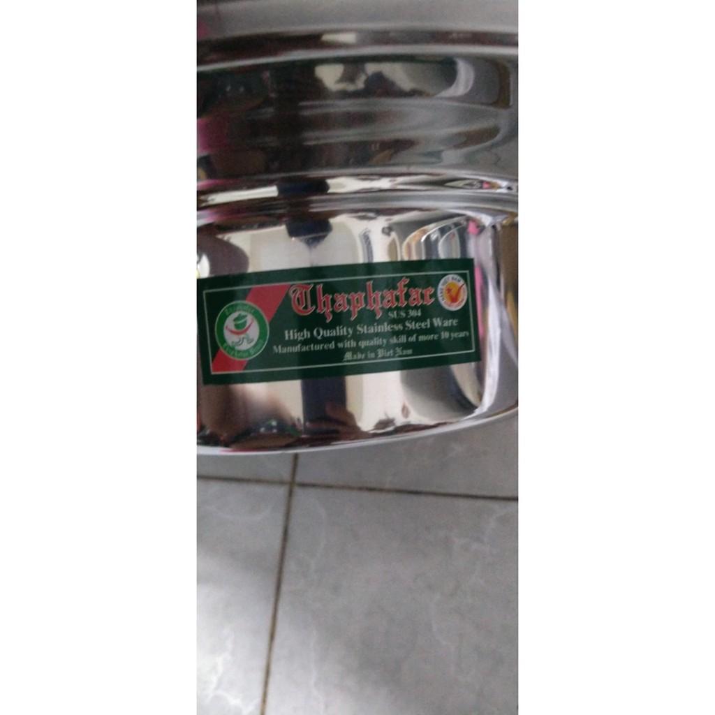 Set 3 Nồi lẩu sống mâm vành 20cmThaphafac loại 1 đáy từ inox 304 2 vòng nhiệt
