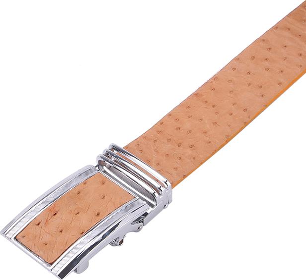 Thắt Lưng Nam Da Đà Điểu Bản Lớn Da Hột Huy Hoàng HT4435 - Vàng Bò