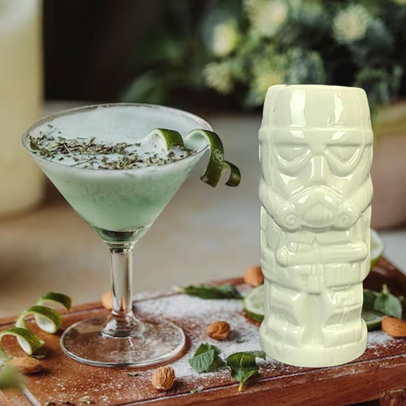 Hình ảnh Tiki Cups Bar Decor Vintage Tumblers Beer Beverage Mug for Luau Bar Cocktail