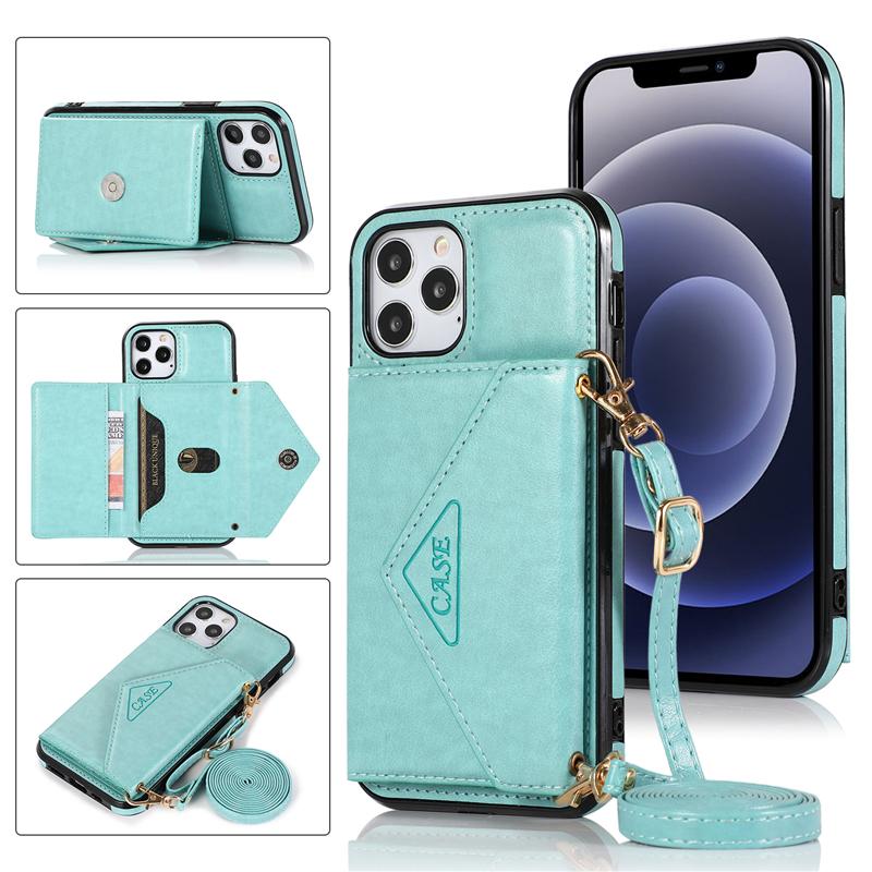 Bao Da Nắp Gập Có Ngăn Đựng Thẻ Hít Nam Châm Thời Trang Cho Iphone12 Mini 11 Pro Xs Max Xr I8 I7