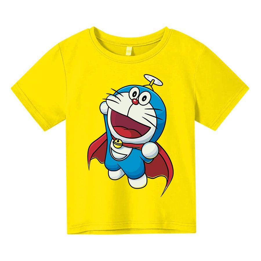 Áo thun cho bé doraemon superman , 4 màu, có size người lớn, Anam Store