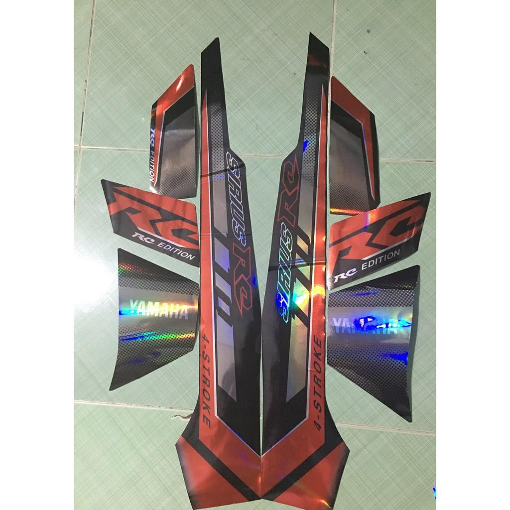 Tem sirius 110 RC đỏ đen 2017 crom