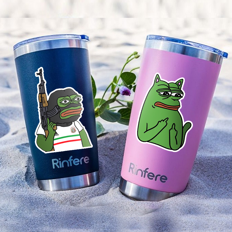 Sicker Chủ Đề Ếch Xanh Pepe | Set 50 Hình Sticker Chống Thấm Nước