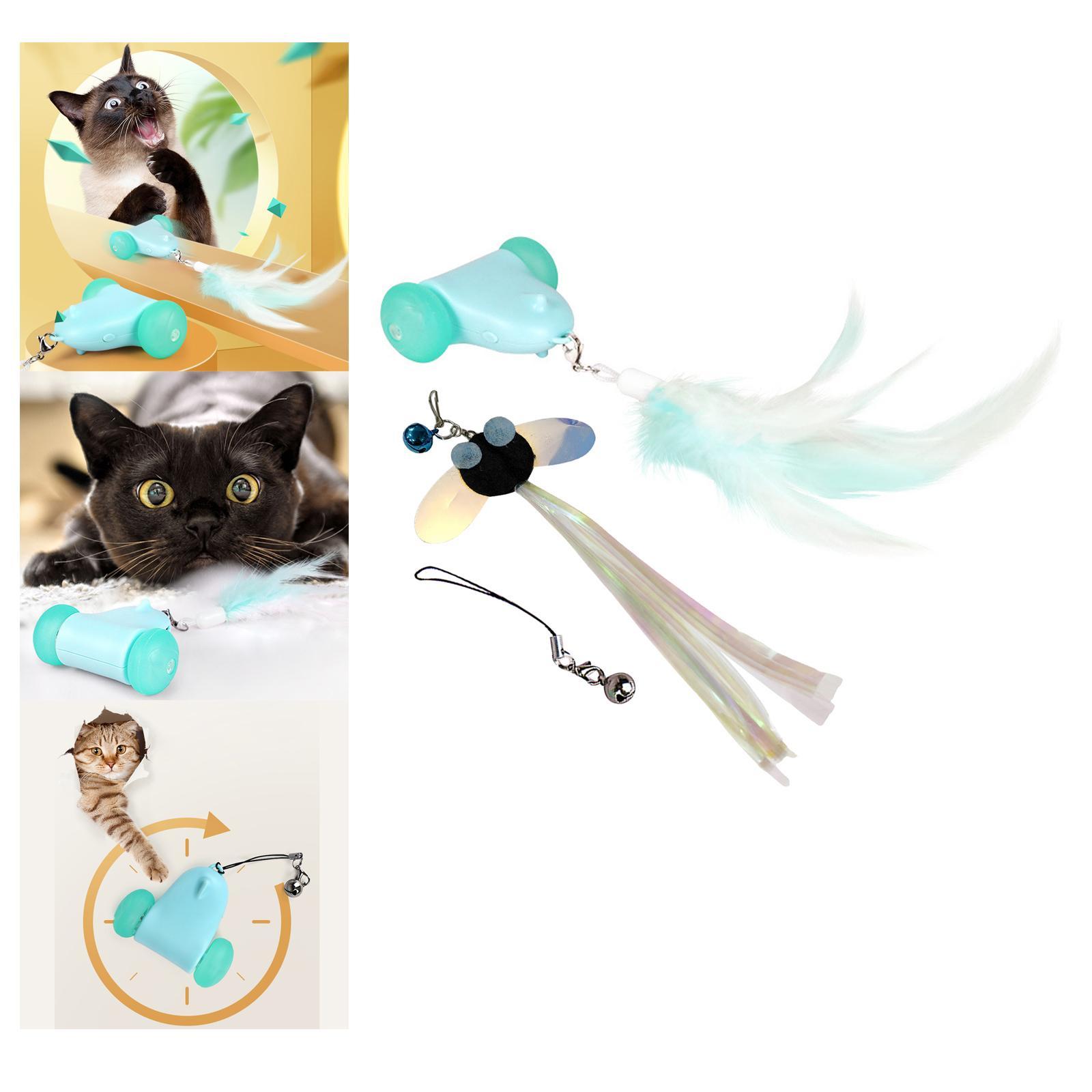 Electric Interactive Cat Toy Mute Wheel Pet Exercise Toys for Kitten Fun
