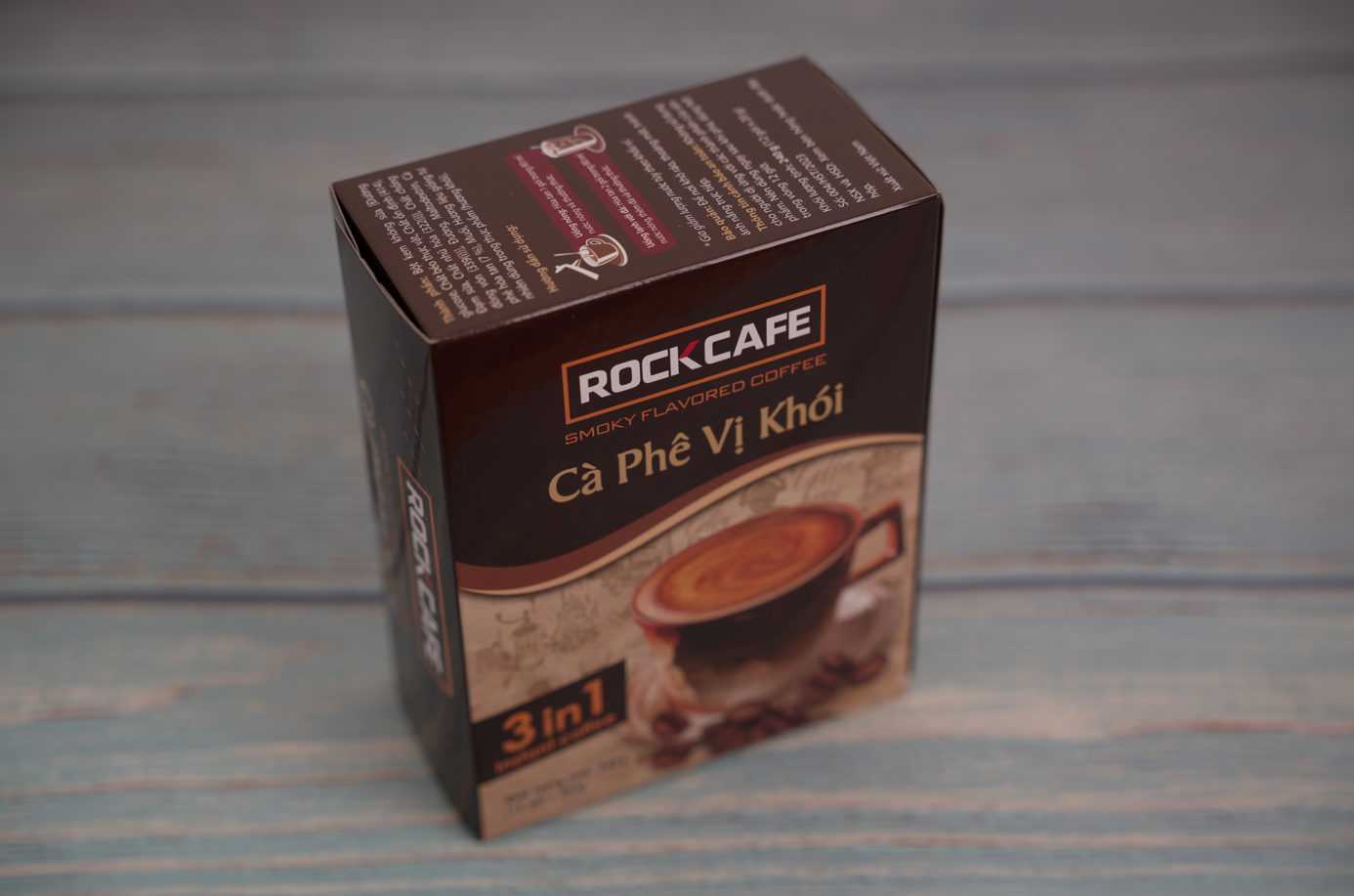 RockCafe - Cà phê vị khói 3 trong 1 (Hộp 12 gói x 20gr)