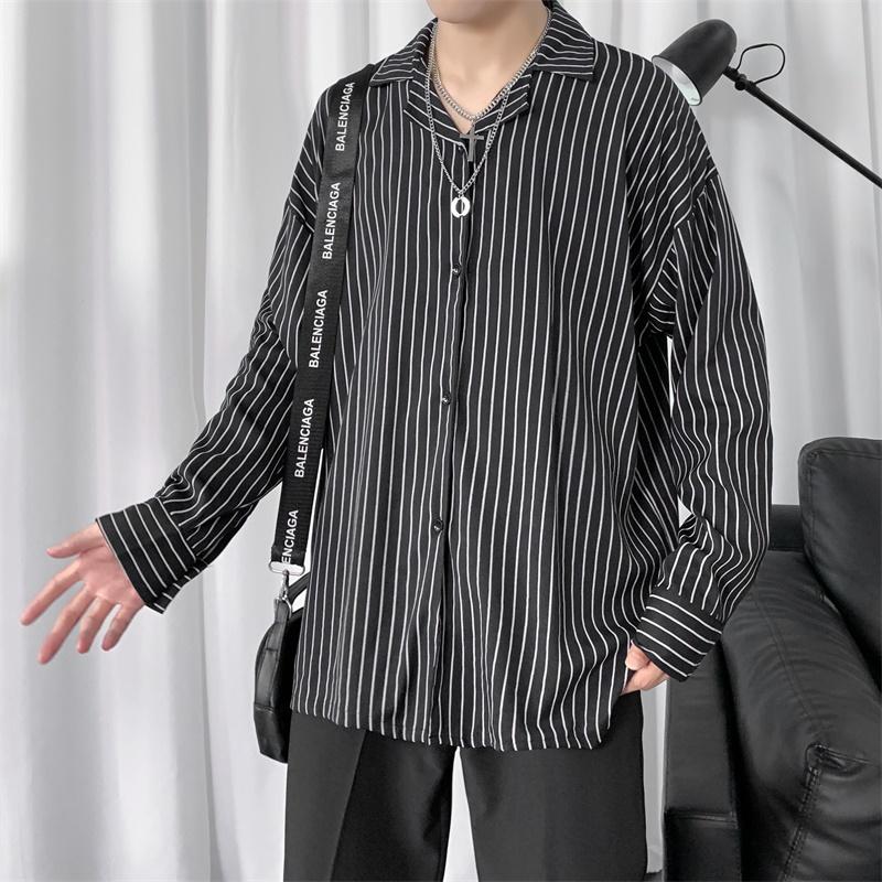 Áo Sơ Mi Nam Dài Tay Cổ Đứng Thời Trang Hàn Cỡ M-2Xl