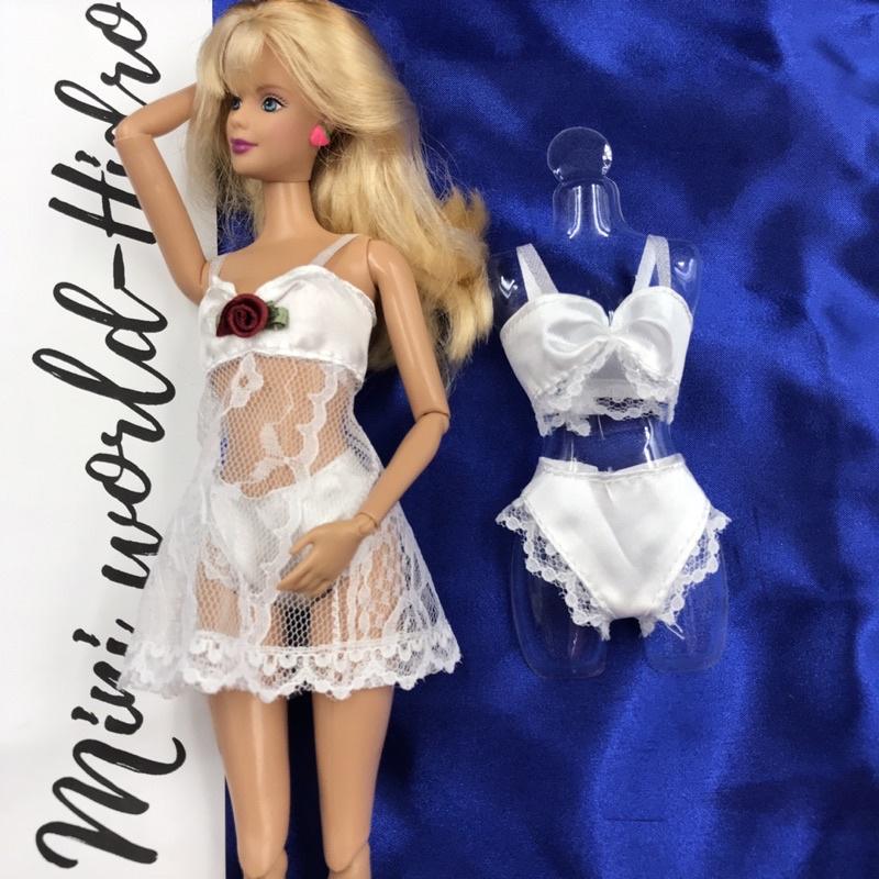 Combo 3 món đồ ngủ bikini bra áo quần lót ren 3món dùng cho búp bê Barbie fashionistas, Barbie model muse