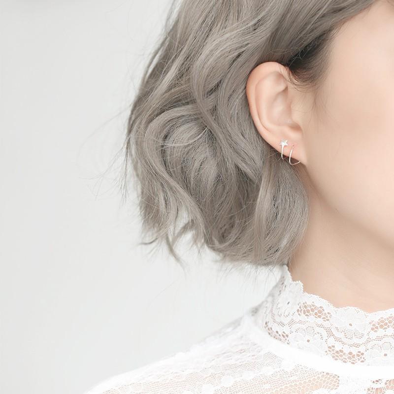 Khuyên tai bạc Ý s925 sao xoắn E6294 - AROCH Jewelry