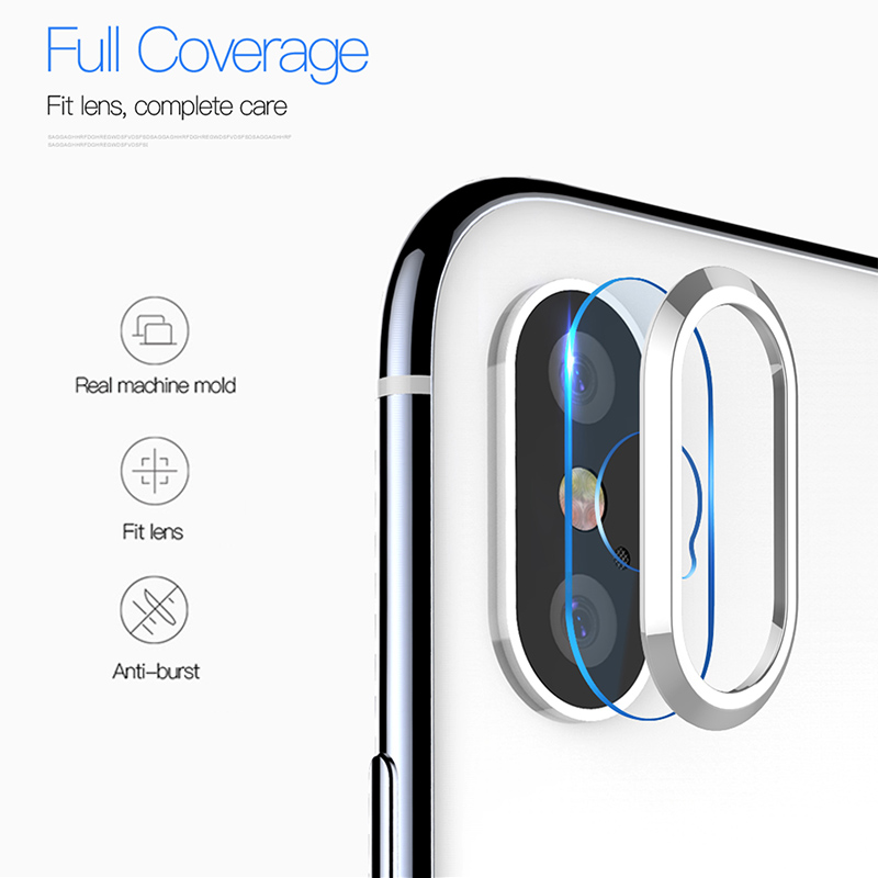 Miếng dán kính cường lực Camera và viền bảo vệ Totu cho iPhone X / XS / XS MAX (Trắng) - Hàng chính hãng