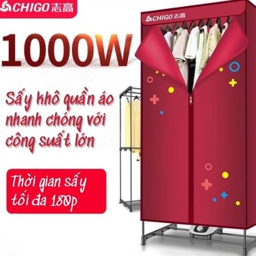 Tủ Sấy Quần Áo 2 Tầng Thông Minh Chigo Thế Hệ Mới Tiện Dụng,Dễ Dàng Gấp Gọn - Hàng Nhập Khẩu
