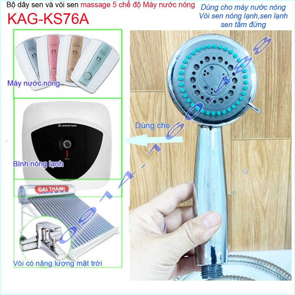 Dây tay sen KAG-KS92, Best sales shower water heater 1 bát sen + 1 dây sen tia nước mạnh siêu bền