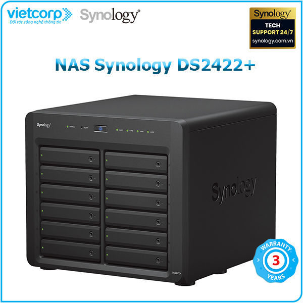 Thiết bị lưu trữ mạng NAS Synology DS2422+ - Hàng chính hãng