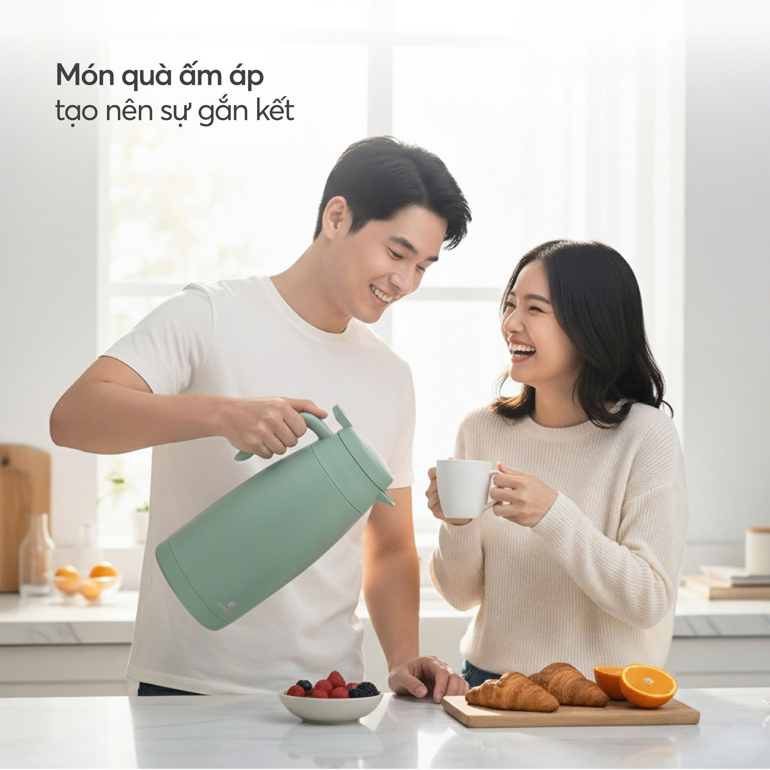 Bình Giữ Nhiệt Gia Đình Elmich EL1292 2L EL1291 1.6L, Hàng Chính Hãng, Inox 304 - JoyMall
