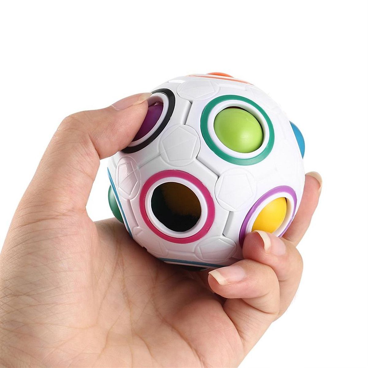Rubik CS Rainbow Ball Magic Cube Biến Thể Bóng - Rubik Đồ Chơi Thách Thức Siêu Trí Não, Sáng Tạo, Thông Minh