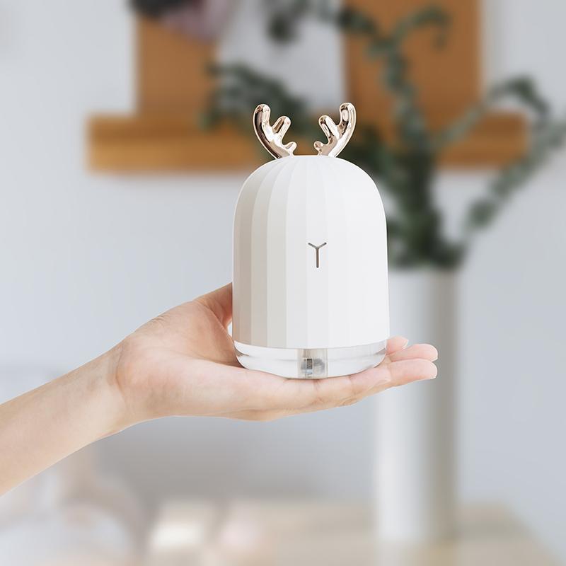Searide 220Ml USB Khuếch Tán Hương Thơm Tinh Dầu Máy Tạo Độ Ẩm Phun Sương Siêu Âm 7 Màu Thay Đổi Đèn Ngủ LED Cool Mist cho Gia Đình