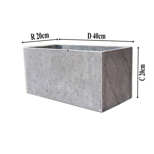 Chậu trồng cây ban công KT R20xC20xDài 40cm