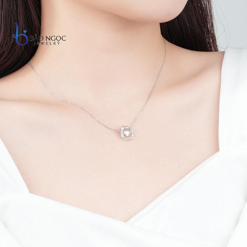 Dây Chuyền Bạc Nữ S925 Đính Đá Zirconia Trái Tim Sang Trọng Tinh Tế - DB2828 - Bảo Ngọc Jewelry