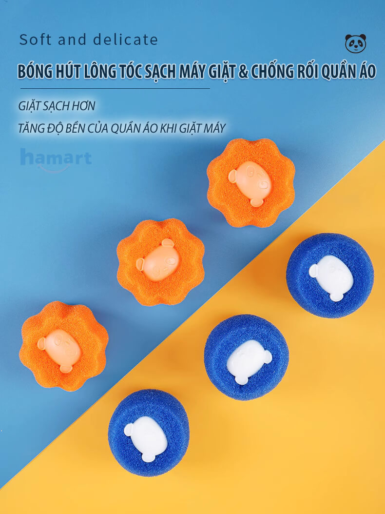 SET 2 Bóng Giặt Quần Áo Hút Lông PET Thú Cưng Banh Chống Nhăn Đồ PU Dính Tóc Hiệu Quả