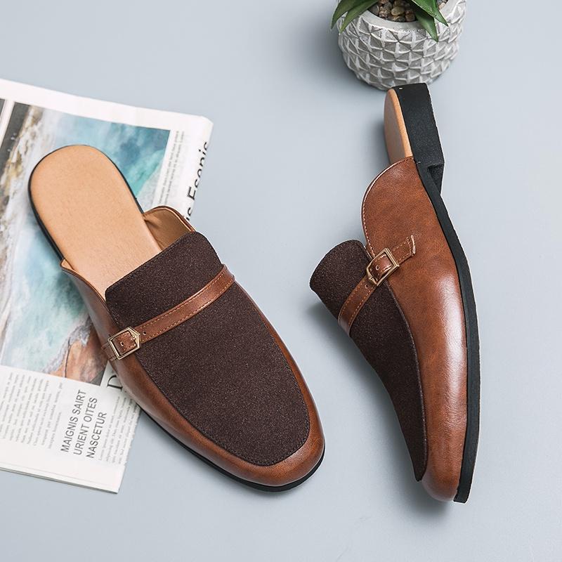 Giày Sục Nam Da Pu nhung lì Khóa Trẻ Trung xịn Êm chân