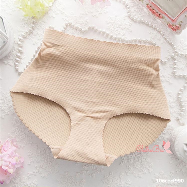 Quần lót độn mông chất su thông thoáng cạp cao che bụng