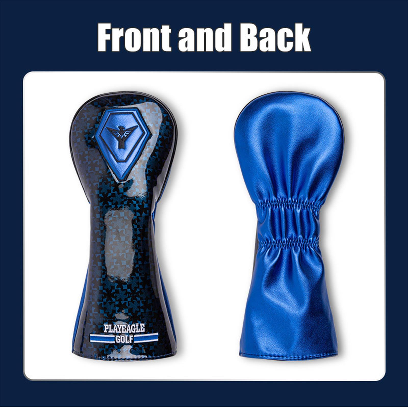 3pcs Golf Head Cover with Interchangeable Number Tag Headcover Guard for Driver Fairway Woods