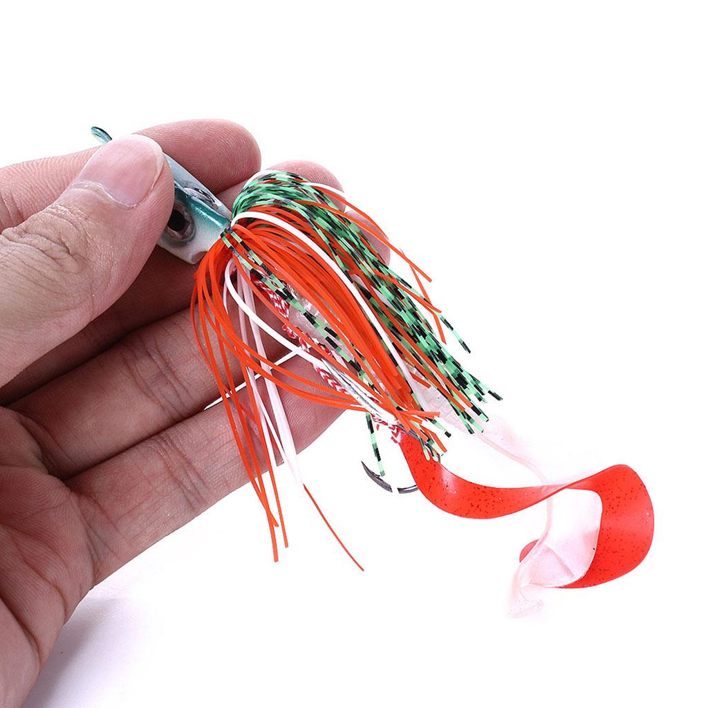 Metal Fishing Lure Jig Head Hard Bait Sea Fishing Silicone Lures 20g