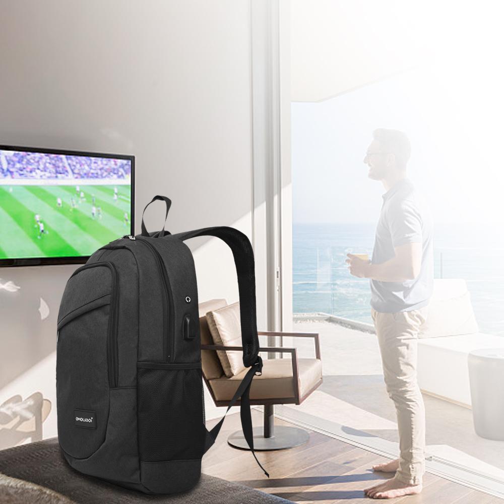 Balo Đa chức năng, Balo máy tính xách tay chống nước, Cổng sạc USB / lỗ tai nghe đi kèm với cáp sạc 23,6 inch