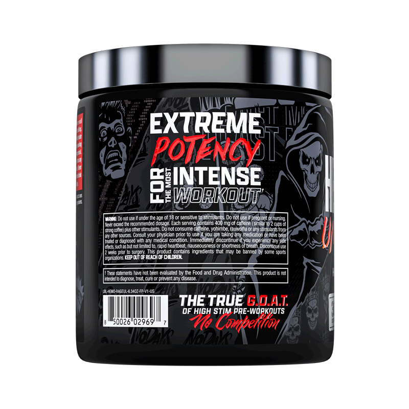 Nutrex Hemo-Rage Pre-Workout (30 lần dùng) Hỗ Trợ Tăng Sức Mạnh, Sức Bền, Tỉnh Táo | Nhập khẩu USA