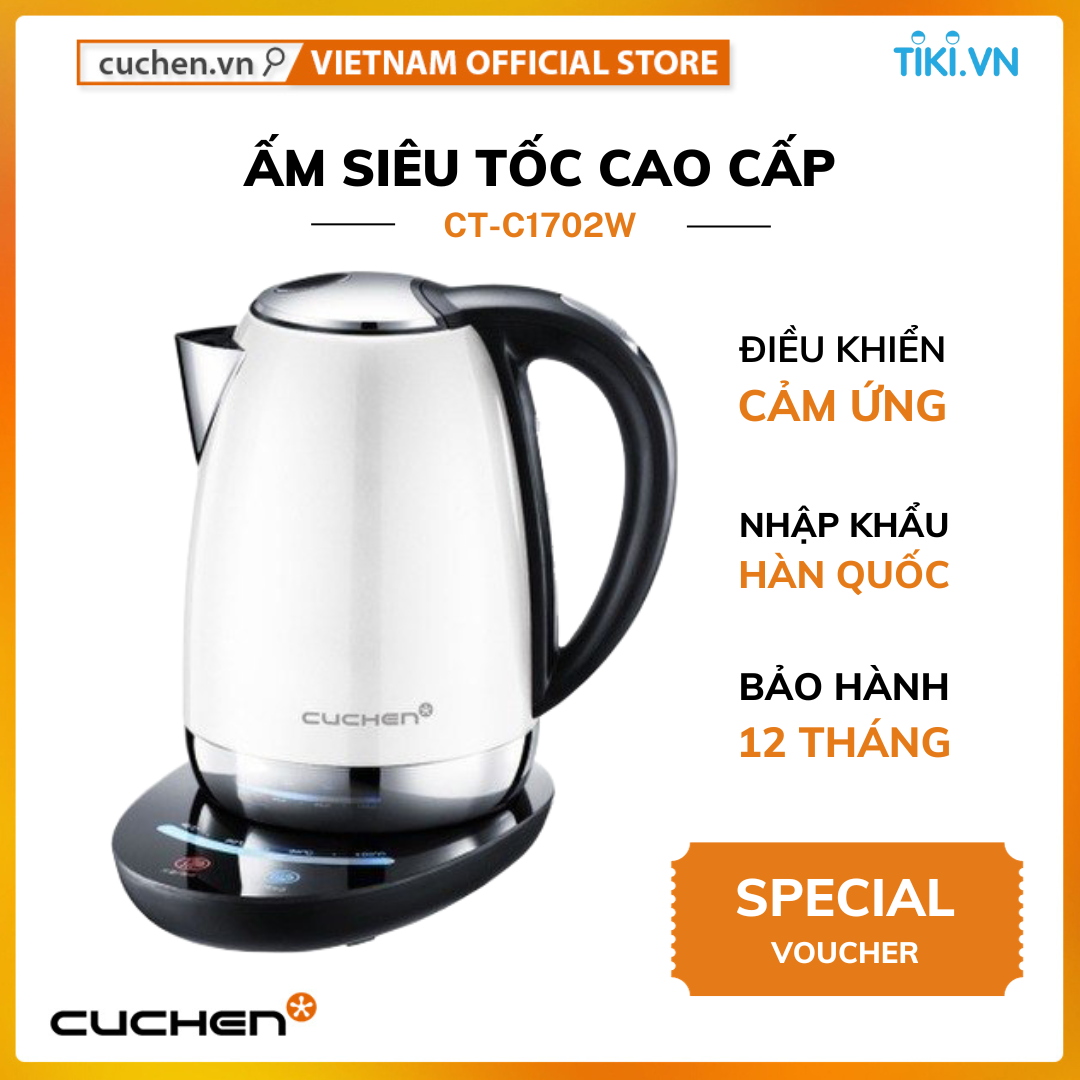 Bình đun siêu tốc Cuchen CKT-C1702W (Nhập khẩu chính hãng)