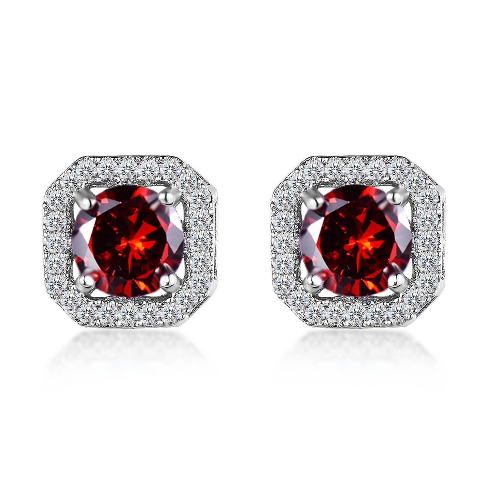Rhinestone Stud Earrings Unique Geometric Stud Earrings for Party Graduation