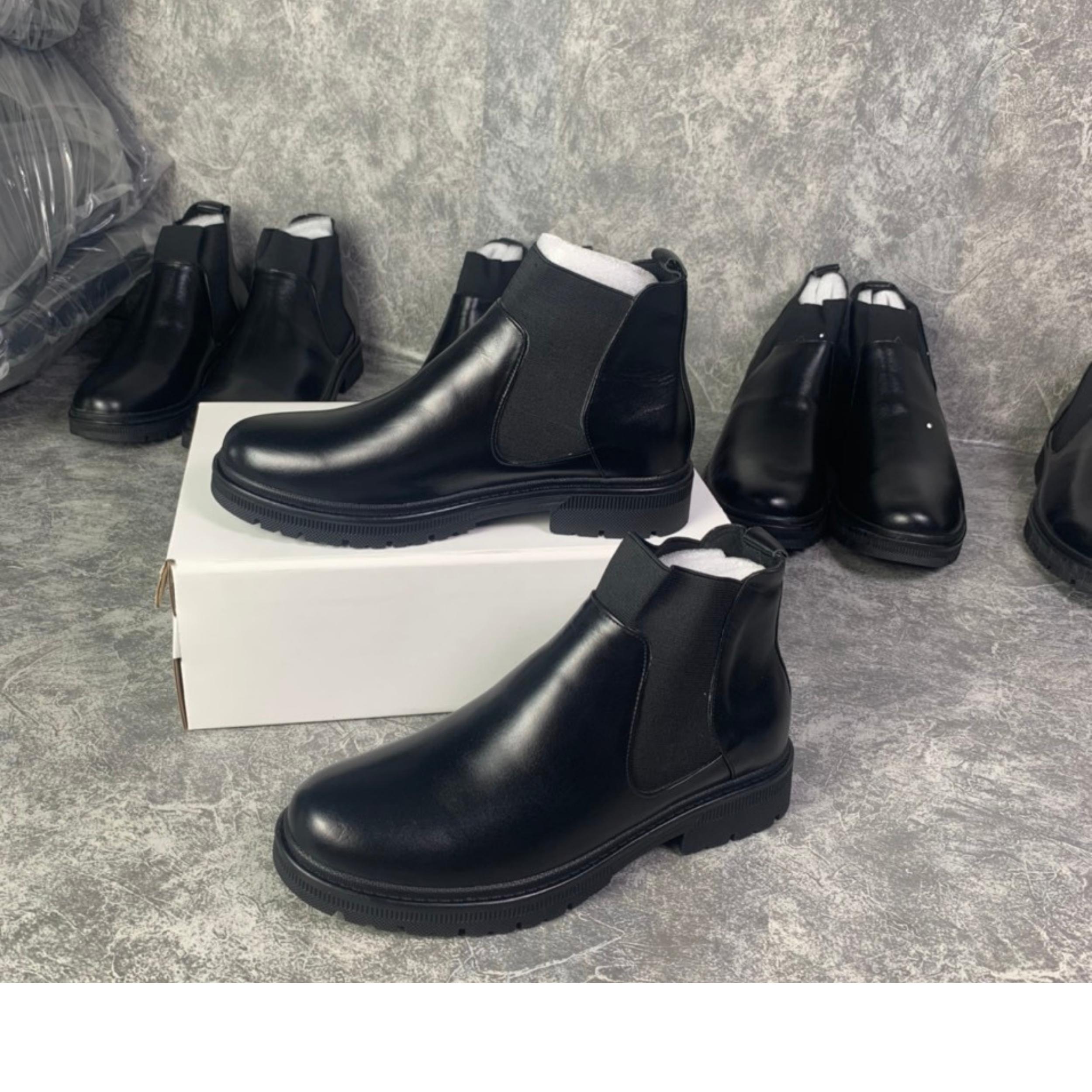 Giày boot nam chelsea da nguyên tấm cao cấp