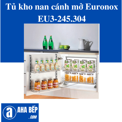 TỦ KHO NAN CÁNH MỞ - 2 TẦNG EURONOX EU3-245.304. Hàng Chính Hãng 